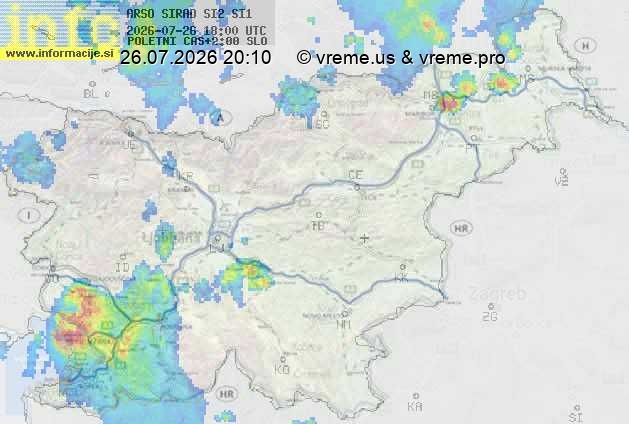 Radarska karta padavin