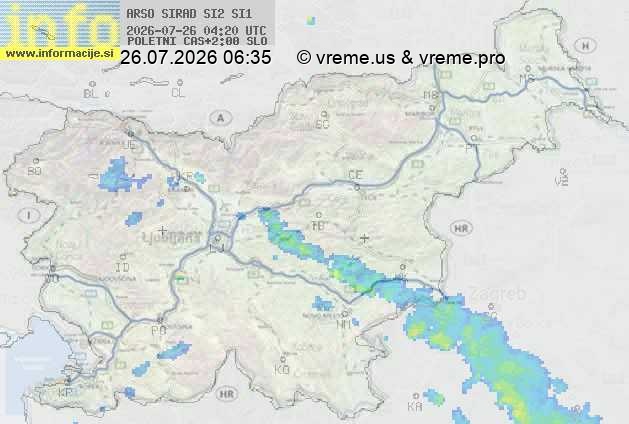 Radarska karta padavin