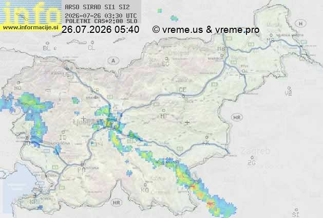 Radarska karta padavin
