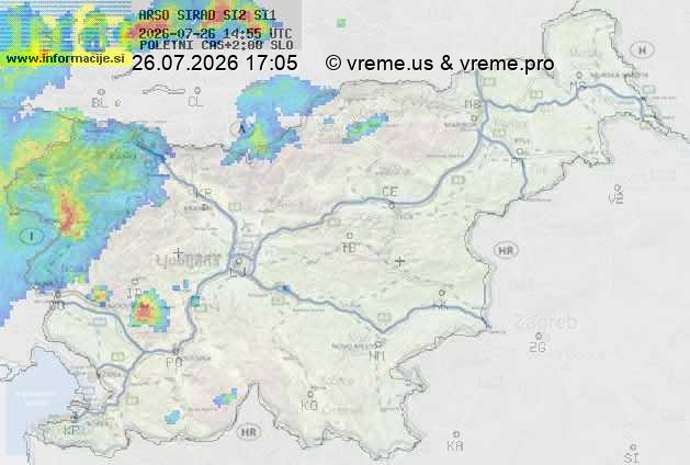 Radarska karta padavin