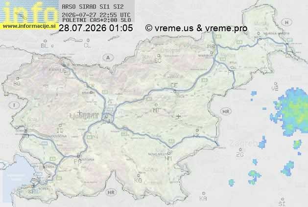 Radarska karta padavin