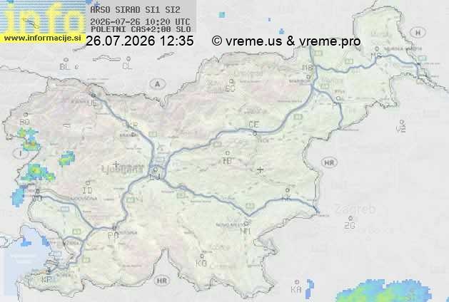 Radarska karta padavin