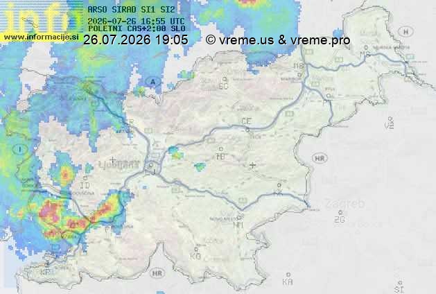 Radarska karta padavin