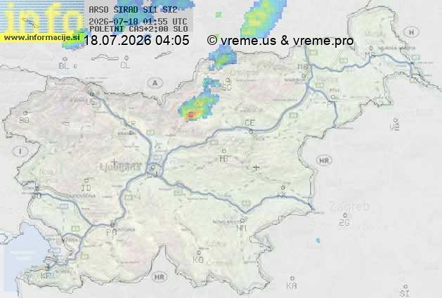 Radarska karta padavin