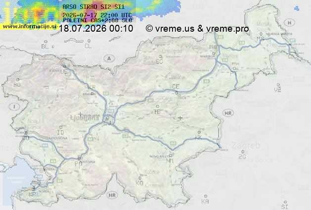 Radarska karta padavin