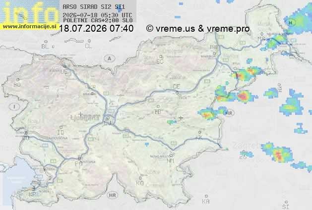 Radarska karta padavin