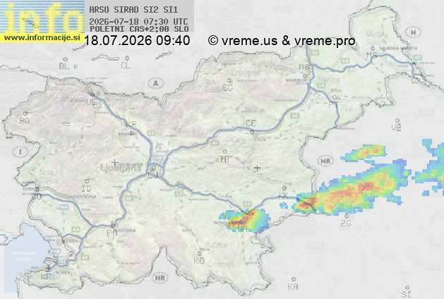Radarska karta padavin