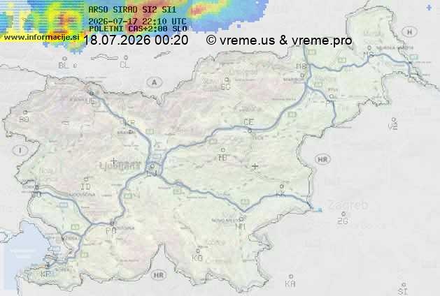 Radarska karta padavin
