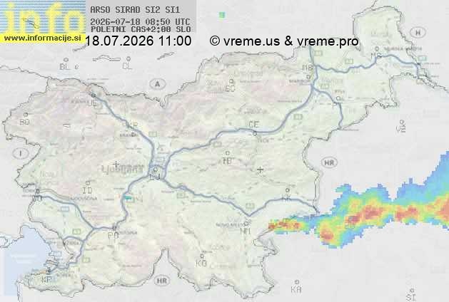 Radarska karta padavin