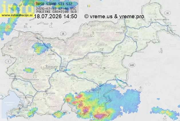 Radarska karta padavin