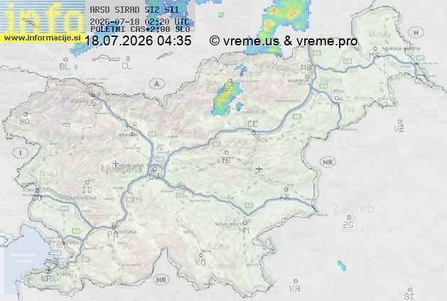 Radarska karta padavin