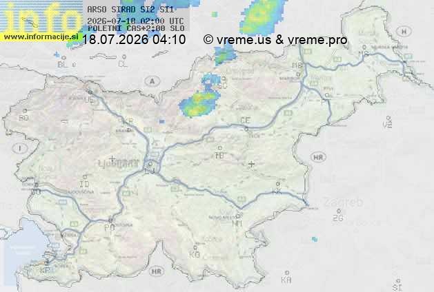 Radarska karta padavin