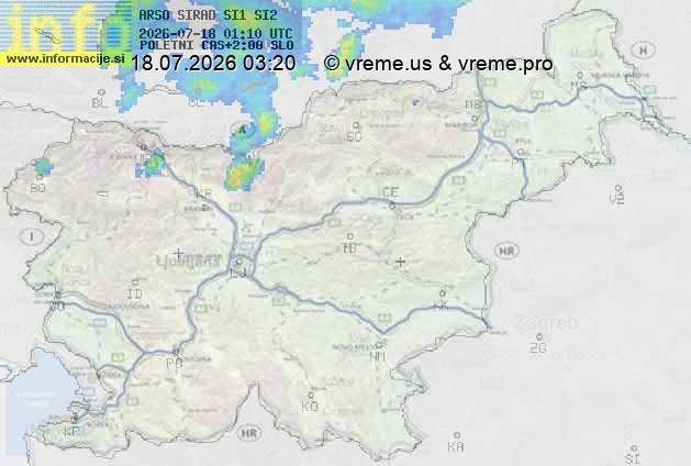 Radarska karta padavin