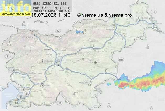 Radarska karta padavin
