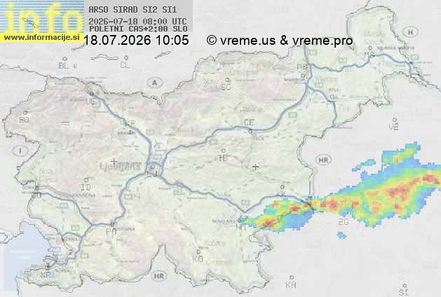 Radarska karta padavin