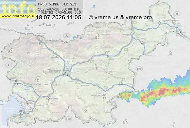 Radarska karta padavin