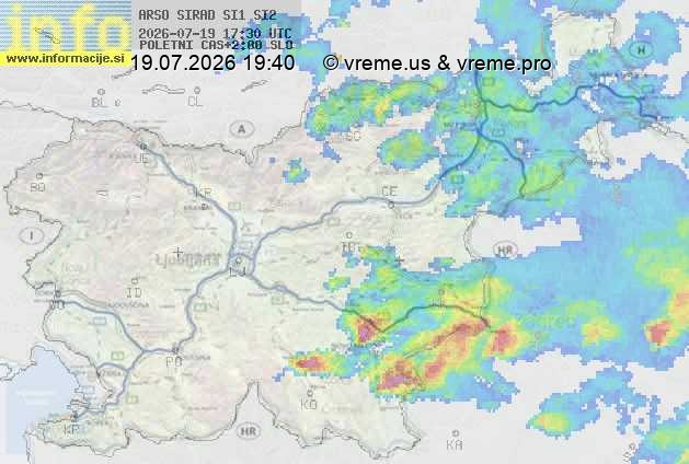 Radarska karta padavin