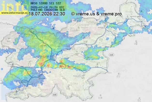 Radarska karta padavin