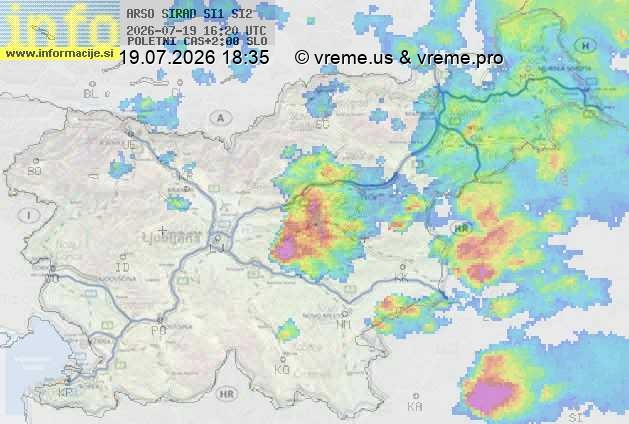 Radarska karta padavin