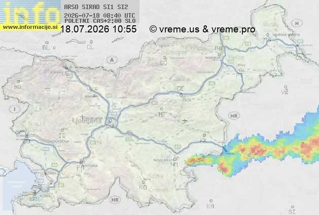 Radarska karta padavin