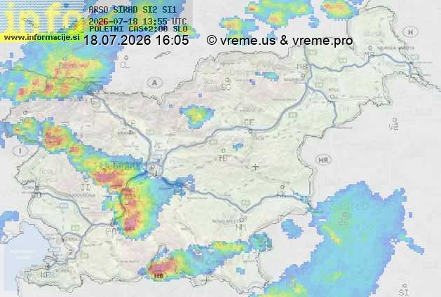 Radarska karta padavin
