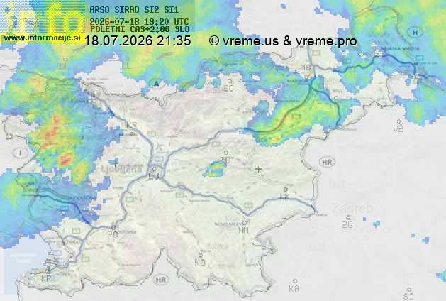 Radarska karta padavin