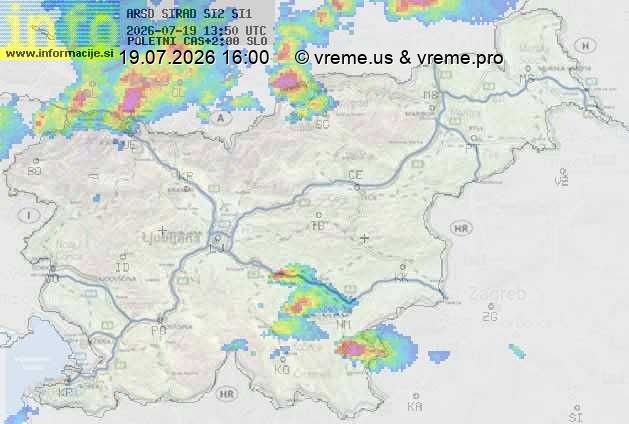 Radarska karta padavin