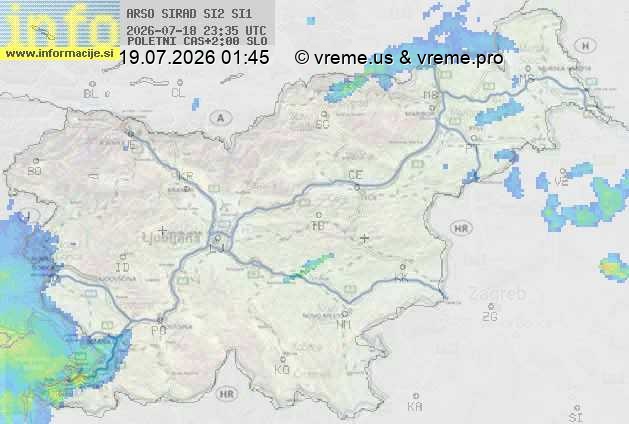 Radarska karta padavin
