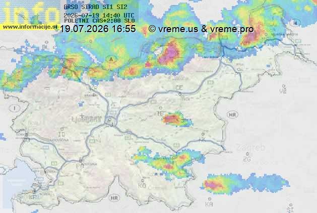 Radarska karta padavin