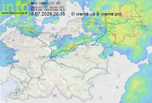 Radarska karta padavin