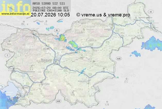 Radarska karta padavin