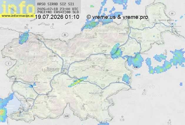 Radarska karta padavin
