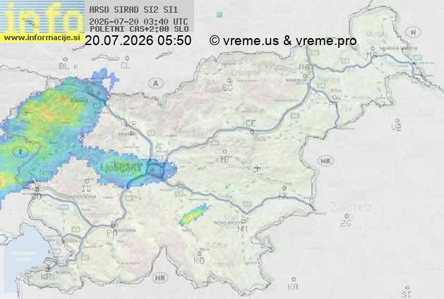 Radarska karta padavin