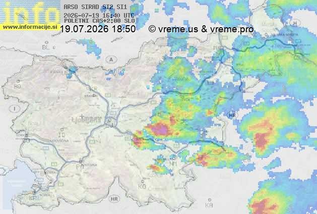 Radarska karta padavin