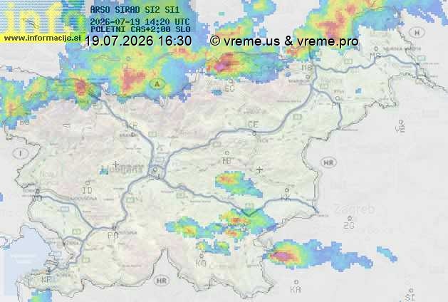 Radarska karta padavin