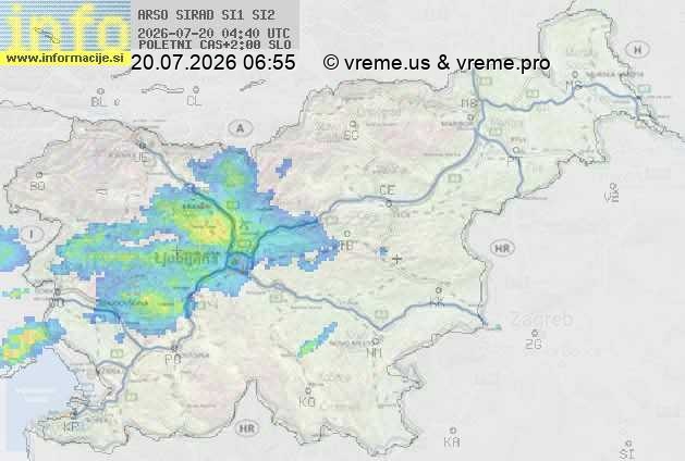 Radarska karta padavin
