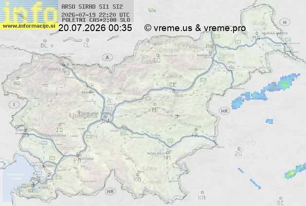 Radarska karta padavin
