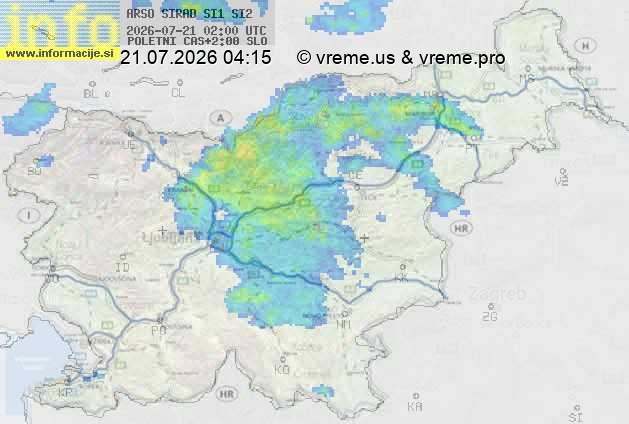 Radarska karta padavin