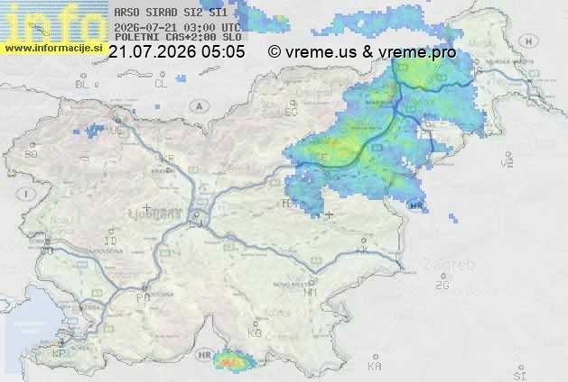 Radarska karta padavin