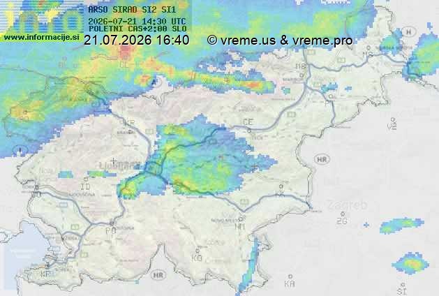 Radarska karta padavin