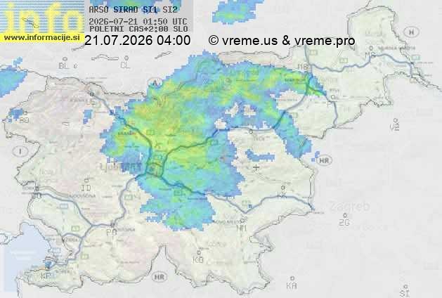 Radarska karta padavin
