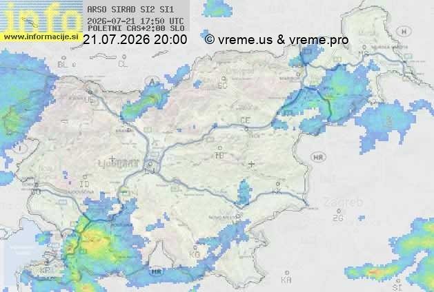 Radarska karta padavin