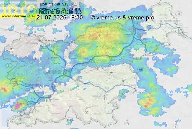 Radarska karta padavin