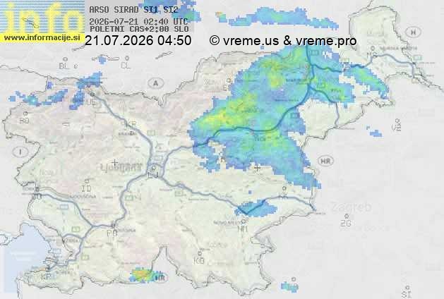 Radarska karta padavin