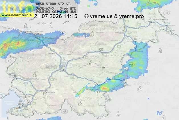 Radarska karta padavin