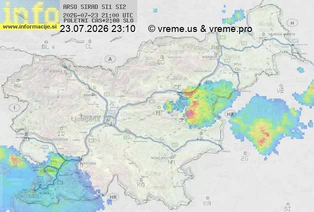 Radarska karta padavin