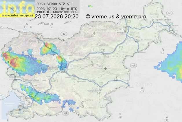 Radarska karta padavin