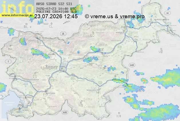 Radarska karta padavin