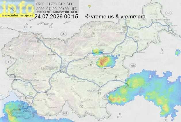 Radarska karta padavin