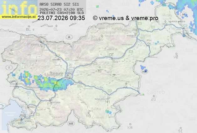 Radarska karta padavin